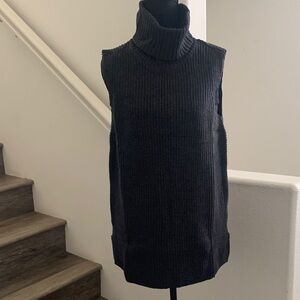 NWT Merona Dark Gray Sleeveless Turtleneck Sweater